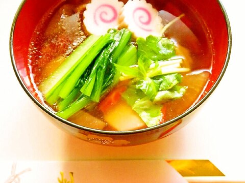 ☺簡単！我が家の野菜たっぷり関東（東京）風お雑煮☺